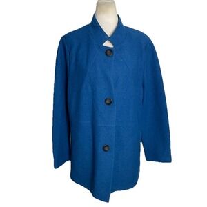 Geiger Austrian Boiled Wool Jacket   Blue Alpine Luxury Size 48 XL